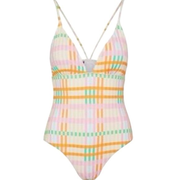 VERO MODA New Multicolour One Piece Swimsuit Bathing Suit Adjustable Straps - Picture 1 of 11